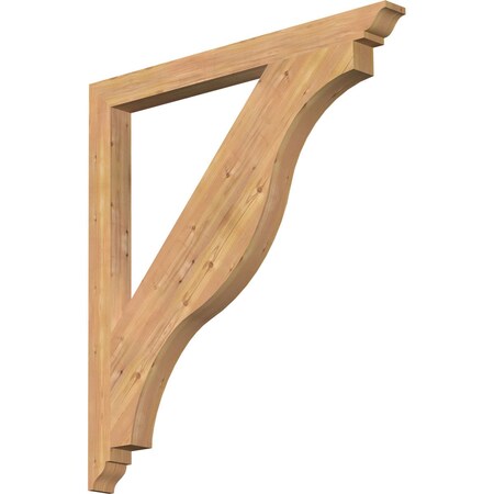 Funston Traditional Smooth Bracket, Western Red Cedar, 3 1/2W X 44D X 48H